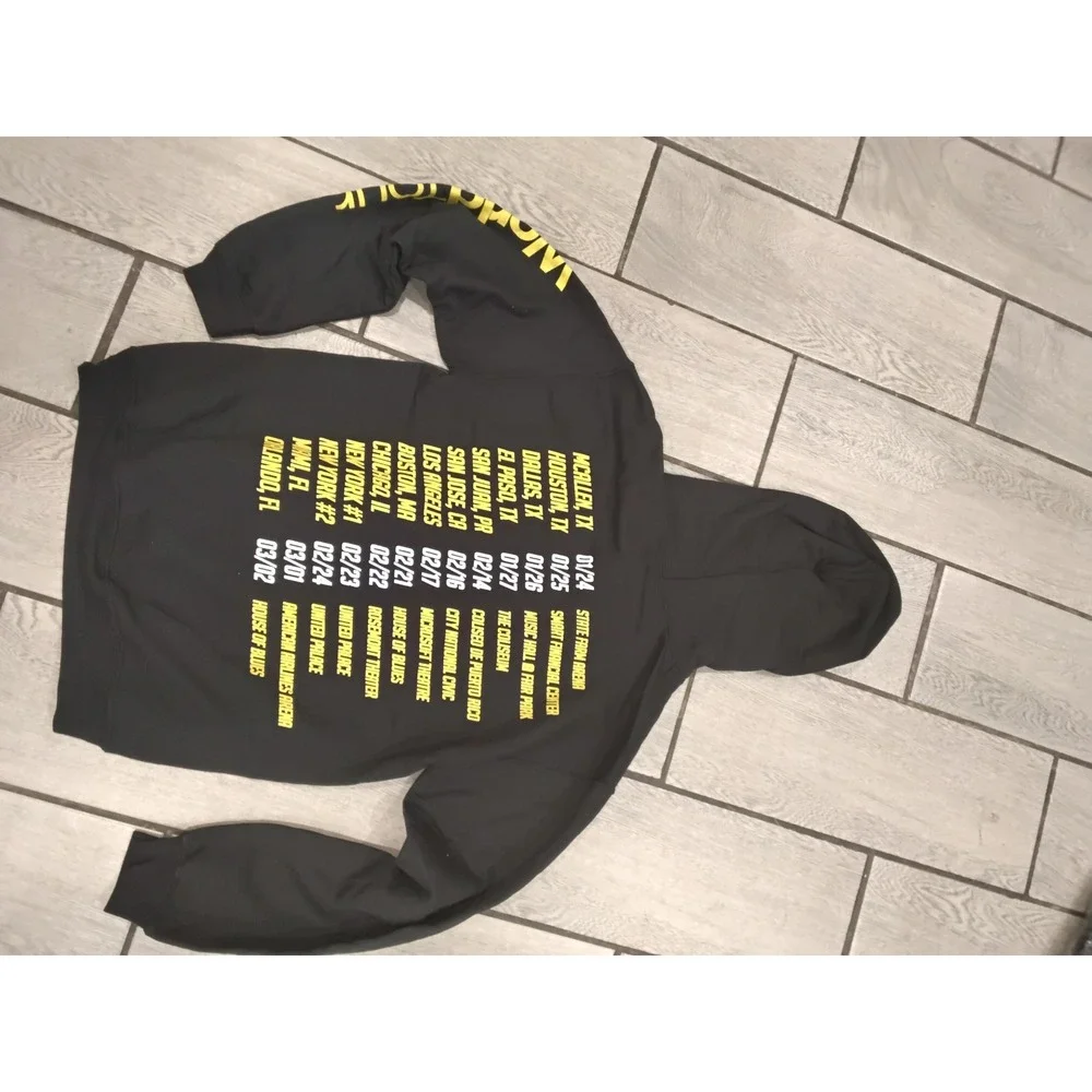 CNCO World‎ Tour Black Hoodie Concert Merch Graphic Pullover Size S